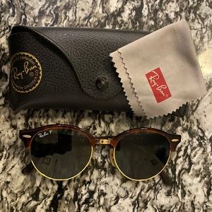 RayBan Womens Clubround Classic Polarized Sunglasses